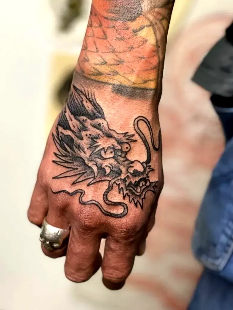 Dragon Tattoo on hand