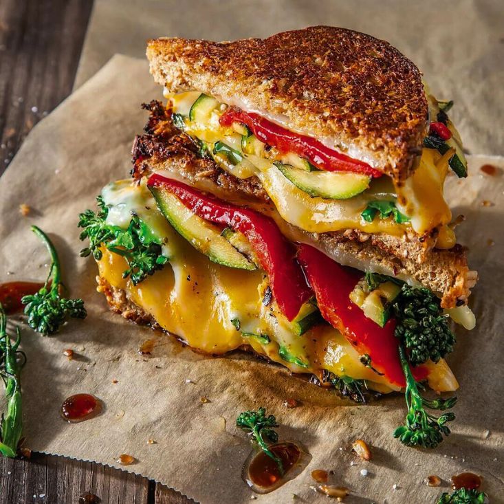 meals ideas for 2 year olds
Grilled Cheese Sandwich with Veggies