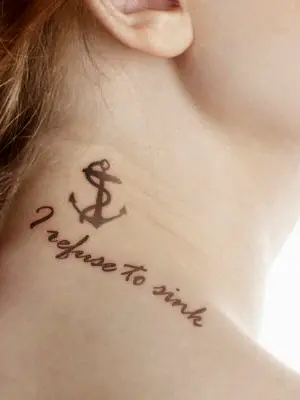 Neck tattoos with quotes and sayings to live by