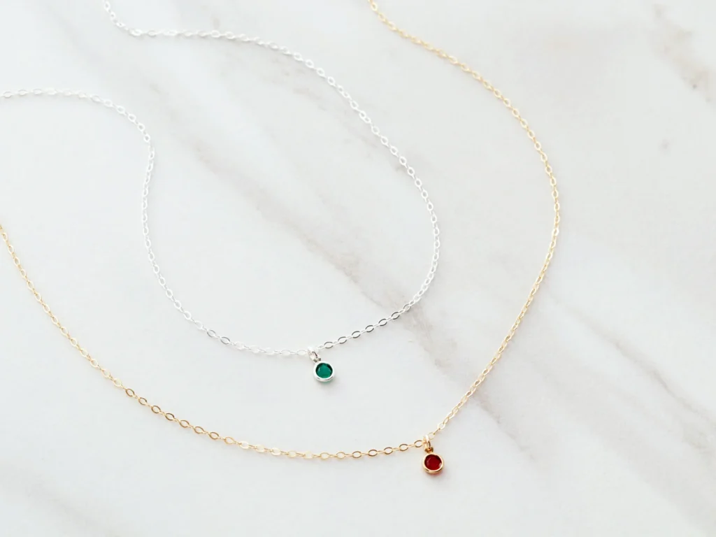 Birthstone Necklace for Mom