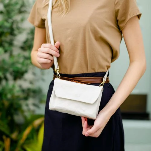 A small crossbody or clutch bag