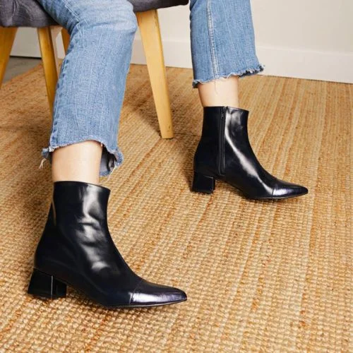 Ankle boots with a small heel