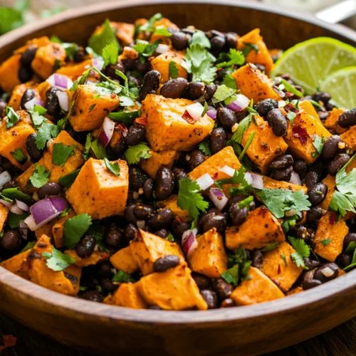 Black bean and sweet potato