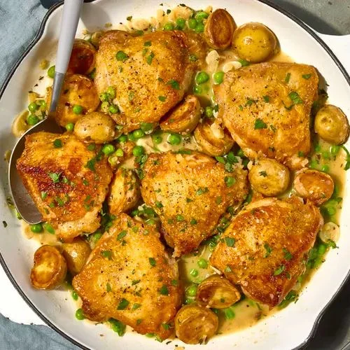 Chicken thighs paired