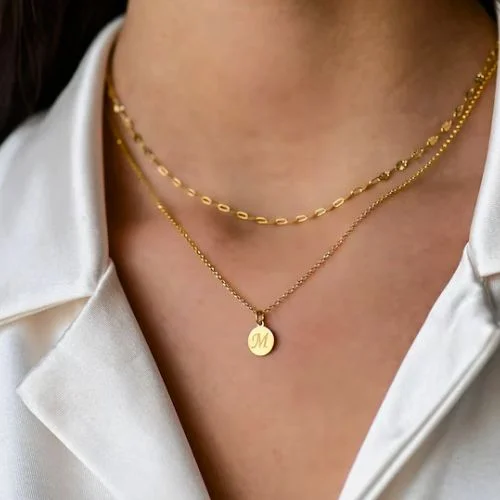 Delicate gold necklaces