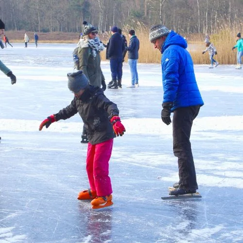 Ice Skating on frozen lakes