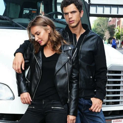 Leather or faux leather jackets